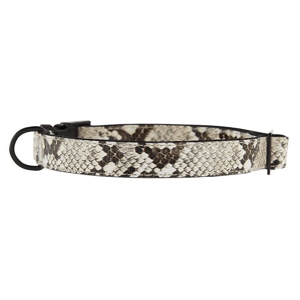 Top Paw Gray Snakeskin Poly Blend‎ Dog Collar X-Small 8-12 in